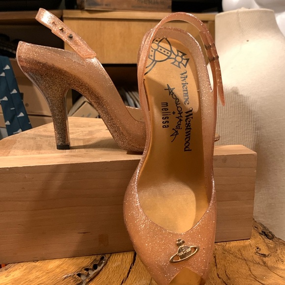 Vivienne Westwood Shoes - RARE VIVIENNE WESTWOOD ANGLOMANIA + MELISSA SPARKLE JELLY ORB + CROSS SLINGBACKS
